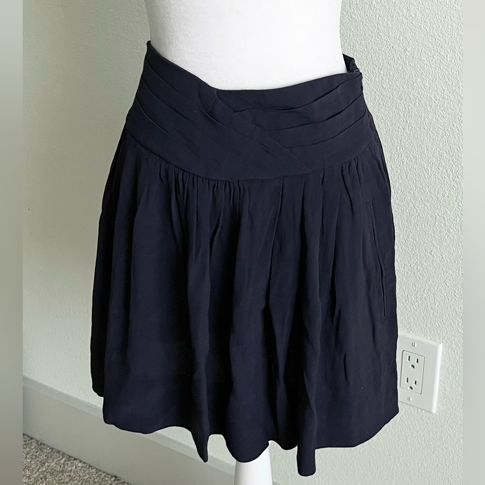 Comptoir Des Cotonniers Blue Knee-Length Skater Skirt